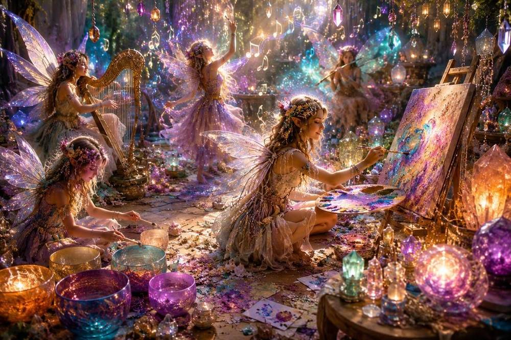 Creative Soul Expression — Fairies painting and making music