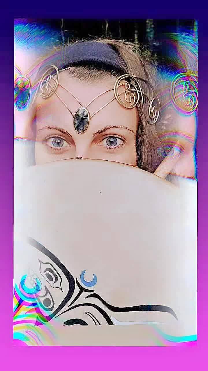 Sacred elven crown with crystal — My Earth