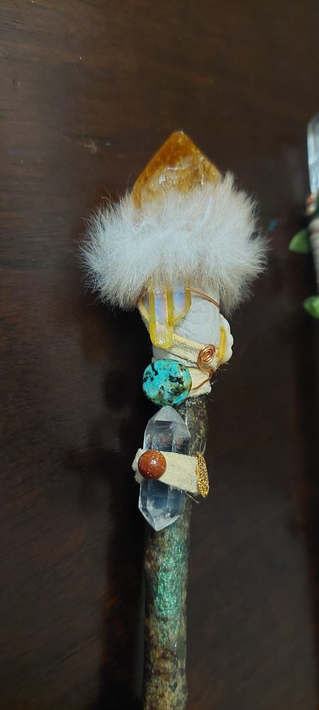 Citrine crystal wand