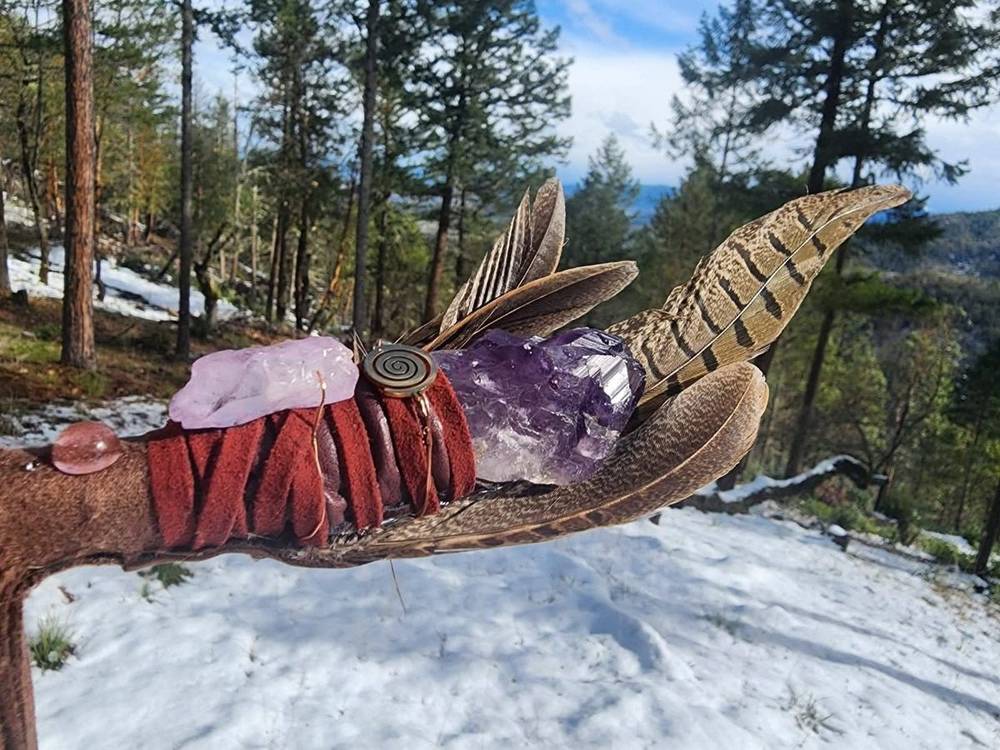 Sacred wand in snow