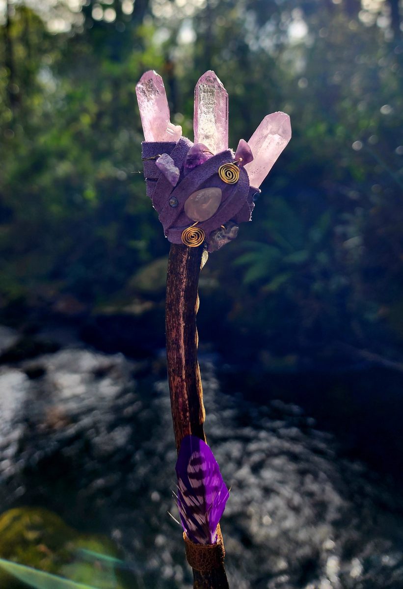 Rose quartz wand
