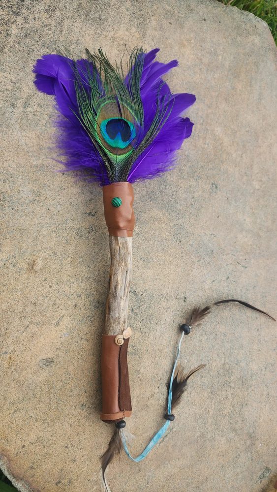 Purple peacock wand